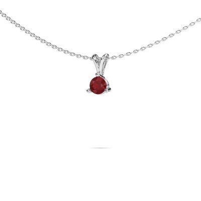 Pendant Somer 585 white gold ruby 6 mm