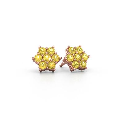 Ohrsteckers Bonita 585 Roségold Gelb Saphir 2.4 mm