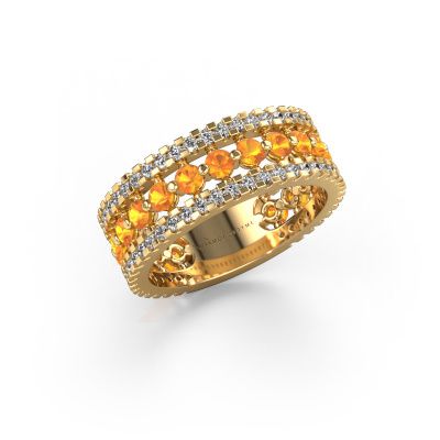 Ring Elizbeth 2 585 gold citrin 2.4 mm