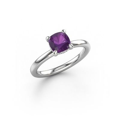 Verlobungsring Simone CUS 2 950 Platin Amethyst 6 mm