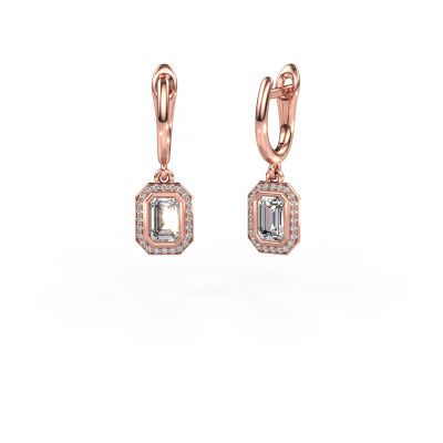Drop earrings Noud EME 585 rose gold diamond 0.70 crt