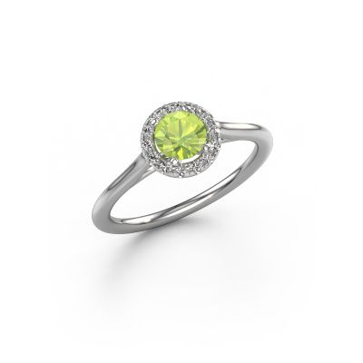 Verlobungsring Seline rnd 1 950 Platin Peridot 5 mm
