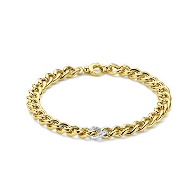 Link bracelet Britany 7mm 585 gold diamond 0.11 crt