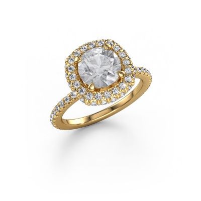 Engagement ring Talitha RND 585 gold lab grown diamond 2.278 crt