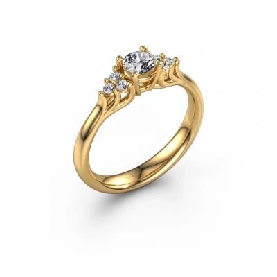 Verlovingsring Monika RND 585 goud lab-grown diamant 0.408 crt