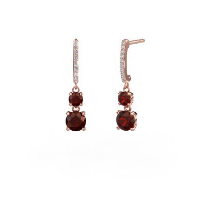 Pendants d'oreilles Tanja 2 585 or rose grenat 4.2 mm