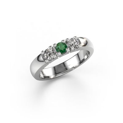 Ring Rianne 3 585 white gold emerald 3.4 mm