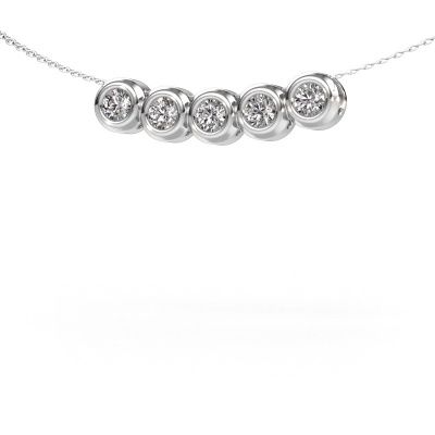 Necklace Kim 5 585 white gold diamond 0.75 crt