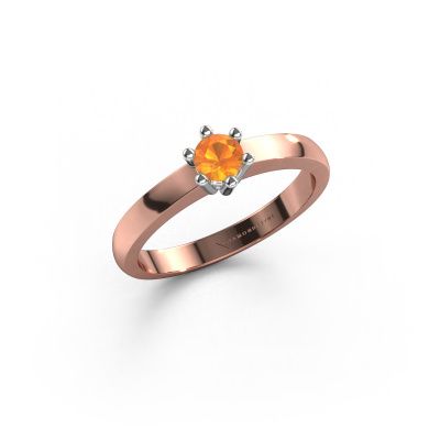 Engagement ring Luna 1 585 rose gold citrin 3.7 mm