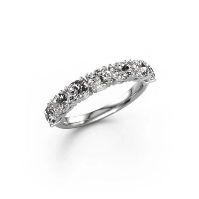Ring Vivienne half OVL 585 witgoud diamant 1.47 crt