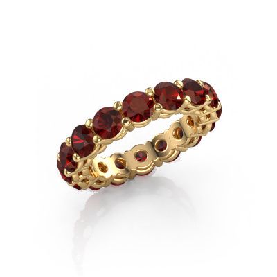 Stackable ring Michelle full 4.2 585 gold garnet 4.2 mm