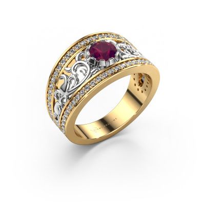 Ring Marilee 585 gold rhodolite 5 mm