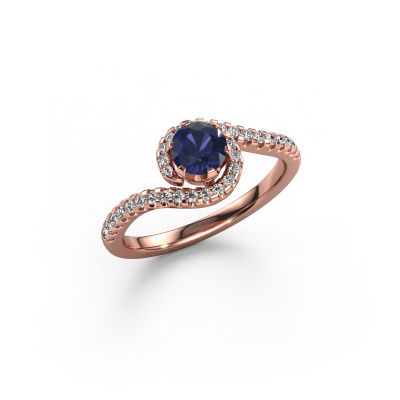Engagement ring Elli 585 rose gold sapphire 5 mm