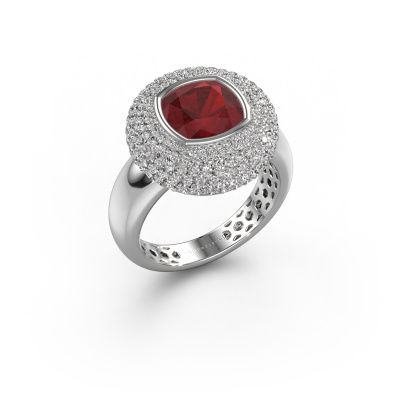 Ring Keshia 950 platinum ruby 8 mm