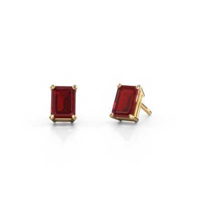 Clous d'oreilles Sam EME 585 or jaune rubis 7x5 mm