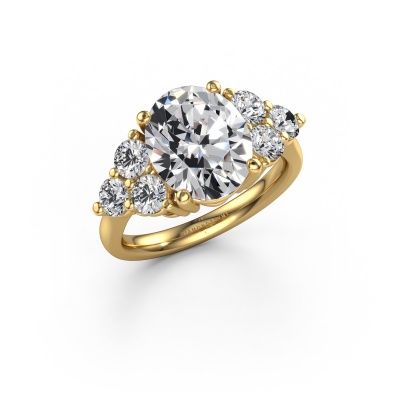 Verlovingsring Serenity OVL 585 goud zirkonia 11x9 mm