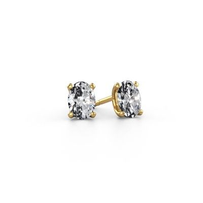 Ohrsteckers Sam OVL 585 Gold Zirkonia 7x5 mm