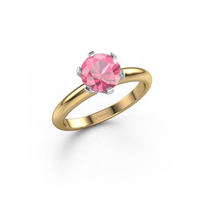 Engagement ring Tiffy 1 585 gold pink sapphire 7 mm