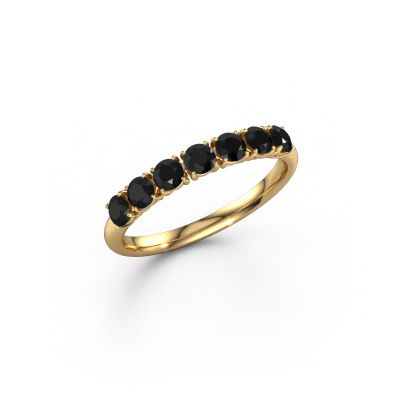 Ring Vivienne Half 585 Gold Schwarz Diamant 0.798 crt