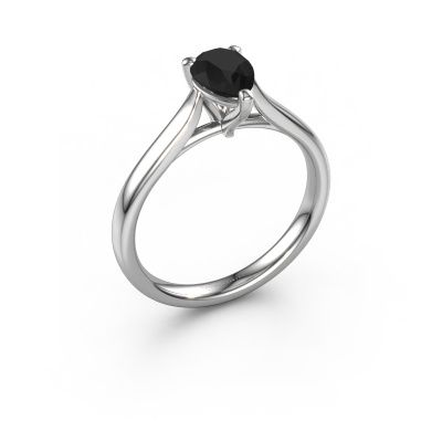 Verlobungsring Mignon per 1 950 Platin Schwarz Diamant 1.00 crt