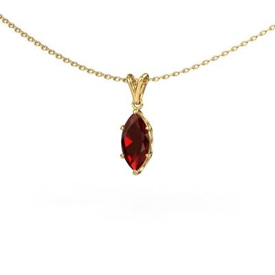 Pendant Sam MRQ 585 gold garnet 10x5 mm