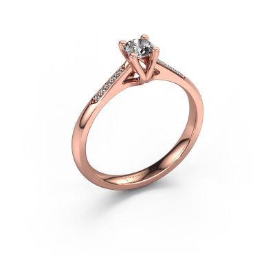 Promise ring Janna 2 585 rose gold diamond 0.25 crt