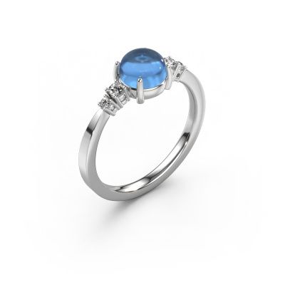 Ring Regine 950 platinum blue topaz 5 mm