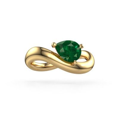 Engagement ring Chloe PER 585 gold emerald 8x6 mm