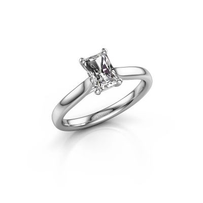 Engagement ring Mignon rad 1 585 white gold lab grown diamond 0.75 crt