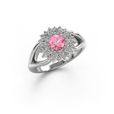 Ring Chasidy 1 585 Weißgold Pink Saphir 5 mm