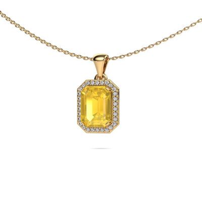 Anhänger Dodie 585 Gold Gelb Saphir 8x6 mm