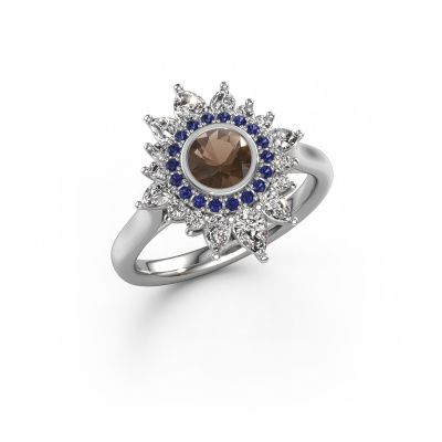Verlobungsring Tianna 950 Platin Rauchquarz 5 mm