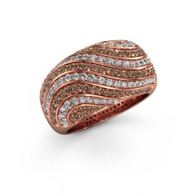 Ring Sonia 585 rosé goud bruine diamant 1.553 crt