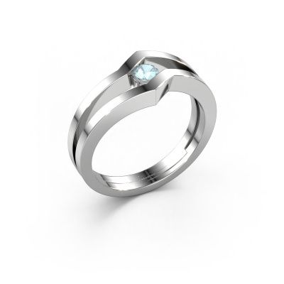 Ring Elize 585 white gold aquamarine 3.4 mm