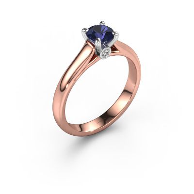 Engagement ring Valorie RND 1 585 rose gold sapphire 5 mm