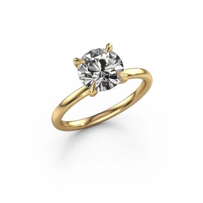Engagement ring Crystal RND 1 585 gold lab grown diamond 2.00 crt