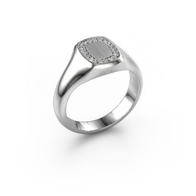 Men's ring Floris Cushion 1 950 platinum lab grown diamond 0.15 crt