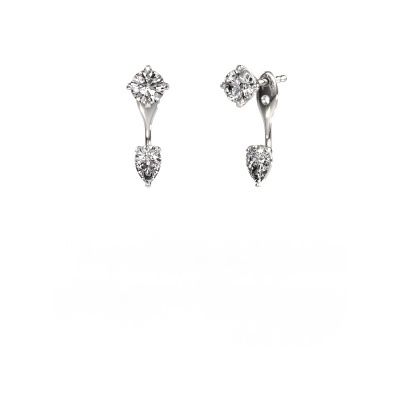Pendants d'oreilles Kate RND-PER 950 platine diamant synthétique 1.90 crt