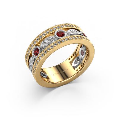 Ring Jessica 585 gold garnet 2.5 mm