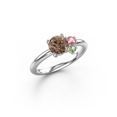 Ring Anouk 950 platinum brown diamond 0.80 crt