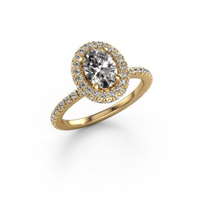 Engagement ring Talitha OVL 585 gold zirconia 7x5 mm