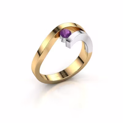 Ring Evalyn 1 585 gold amethyst 3.7 mm