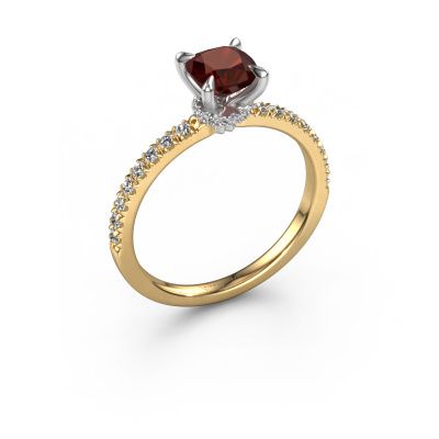 Engagement ring Crystal CUS 4 585 gold garnet 5.5 mm