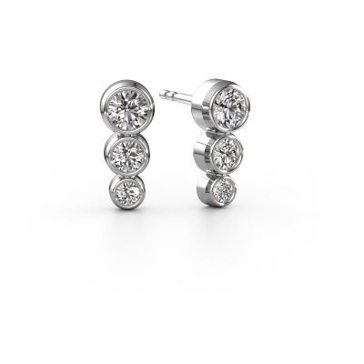 Stud earrings Linda 585 white gold lab-grown diamond 0.85 crt