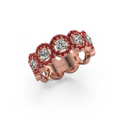 Ring Tanisha 585 rose gold ruby 1.2 mm