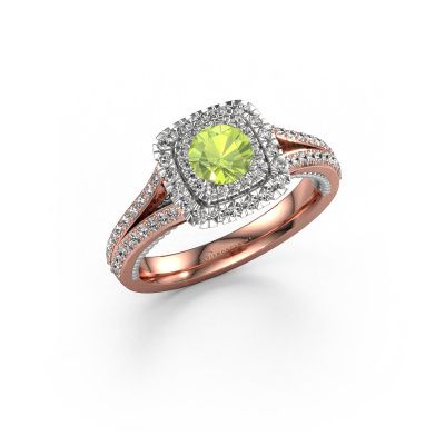 Verlobungsring Annette 585 Roségold Peridot 5 mm