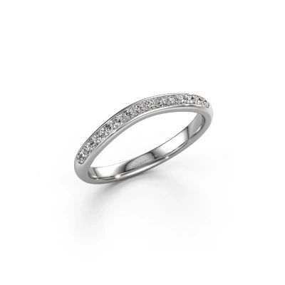 Stackable ring SR20A6H 950 platinum diamond 0.168 crt