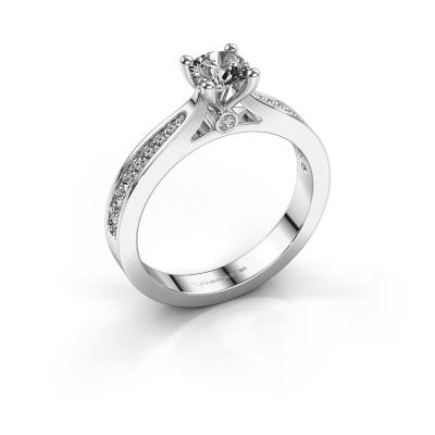 Engagement ring Evelien 585 white gold diamond 0.70 crt