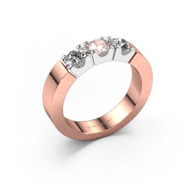 Ring Dana 3 585 rose gold morganite champagne 4 mm