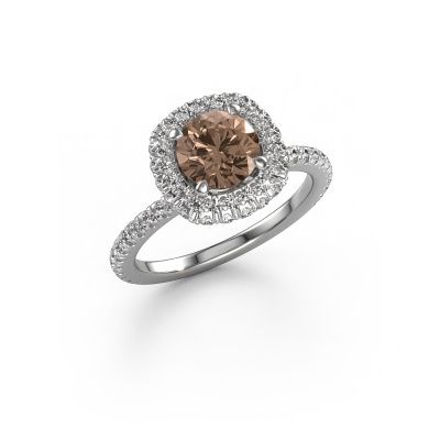 Engagement ring Talitha RND 950 platinum brown diamond 1.688 crt